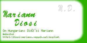 mariann diosi business card